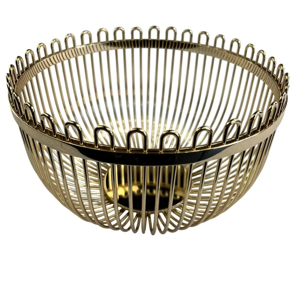 Kate Spade Keaton Street Gold Wire Bowl 9 in Home Decor Modern Centerpiece